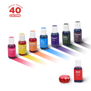 Nieuwe Levendige Glamour 40 Diverse Kleuren Gelkleurenset 20Ml Voedselingrediënt Kleurgels Op Waterbasis Voedselkleurgel Voor Cakekunst