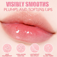 Ensemble d'huiles à lèvres pour maquillage de fête, effet miroir longue durée, logo personnalisé, bio, avec gloss à lèvres repulpant et huile de jojoba