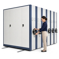 Système de rangement compactable mobile à haute densité, rayonnage mobile mécanique