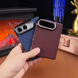 Étui de téléphone magnétique en cuir PU électro-plaqué de luxe pour iPhone Duo, charge sans fil, ultra fin, résistant aux chocs, coque rigide - Product Image 4