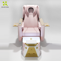 Fauteuil de massage électrique de luxe pour les pieds, avec structure en acier inoxydable et en plastique, pour salons de beauté et salons de manucure