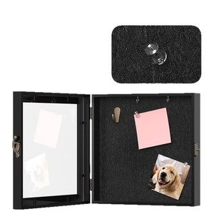 Pet <b>Storage</b> <b>Box</b> With Transparent Lid Lockable Flip Top Black Rectangle Durable Souvenir <b>Box</b> For Collar <b>Photo</b> Toy Fur Collection - Product Image 1