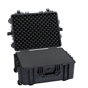 Cao Tác động kháng Bánh xe nhựa màu đen hộp Xe đẩy không thấm nước máy ảnh công cụ trường hợp cán container lưu trữ OEM ODM hỗ trợ - Product Image 2