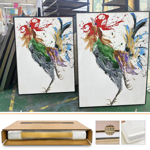 UNIART-<span class=keywords><strong>Peinture</strong></span> <span class=keywords><strong>à</strong></span> <span class=keywords><strong>l</strong></span>'<span class=keywords><strong>huile</strong></span> abstraite sur toile peinte <span class=keywords><strong>à</strong></span> la main, style chinois coloré, art mural, décoration pour galerie, 100% - Product Image 4