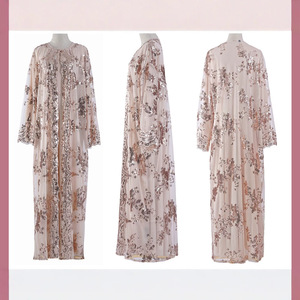 MuslimDress Embroidery Sequins Middle East Abayas <strong>Turkey</strong> Kaftan Islamic Clothing Femme Arabic Vestido Conservative Formal <strong>Attire</strong> - Product Image 5