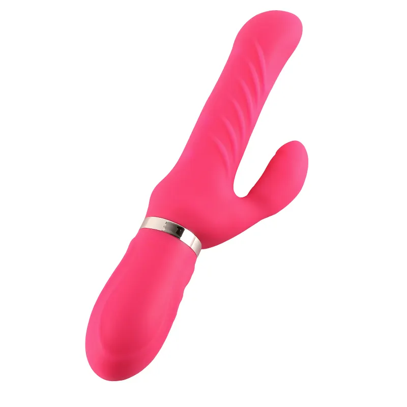 Dildo vibratro stimulator silikon vibrator diam tahan air seks dengan manik-manik wanita empat baris bola