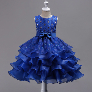 Vestido Formal de Princesa con Volantes y Lazo para Niñas Mayores, Tela de Encaje Premium, para Recital de Piano, Venta al Por Mayor OEM - Product Image 6