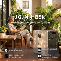 Système de Stockage d'Énergie Domestique Tout-en-un HB-5K 5/10kWh LiFePO4 Portable ESS Onduleur Hybride Double MPPT IP65 AI Intelligent pour Sauvegarde Hors Réseau