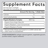 Hoogwaardige private label blauwe bessen complex softgels bestrijden cellulaire oxidatie en beschermen de gezondheid van de ogen.