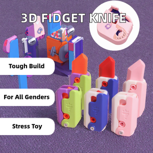 Nouveau Meiyang MYFT-00010 Jouet anti-stress unique en plastique imprimé en 3D, couteau-radis à gravité, unisexe, à partir de 14 ans - Product Image 2
