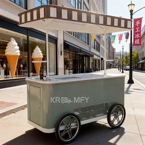 Carritos de Venta Ambulantes para Helados, Carrito de Comida Móvil para Exteriores, Kiosco de Comida Callejera, Carrito Comercial Móvil para Venta de Comida en la Calle - Product Image 4