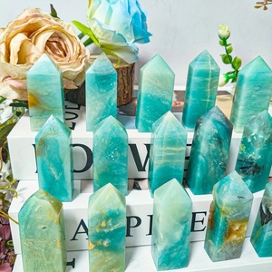 Torre de <span class=keywords><strong>cuatro</strong></span> lados de cristal caribeño natural de alta calidad al por mayor adecuada para la decoración del hogar Navidad, Pascua, Acción de Gracias - Product Image 4