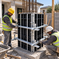 Pince de coffrage carrée pour colonne de construction, boucle en acier réglable pour la fixation du coffrage de piliers en béton lors des travaux de coulage