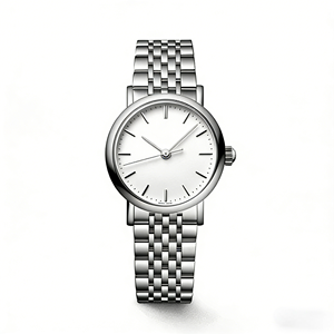 Montre en acier inoxydable argenté avec cadran blanc et fonction date Longinesing - Product Image 2