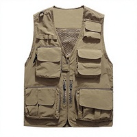 Gilet de pêche léger pour l'extérieur, gilet de travail, gilet de safari, gilet de voyage, veste cargo multi-poches, gilet de journaliste