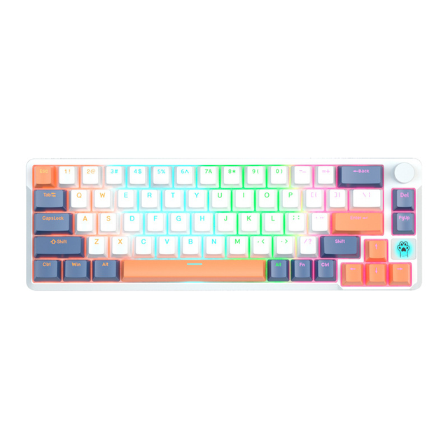 X518 68 Key Low Price Wireless Electronics Rechargeable Notebook Desktop Diy Pc Wired Mini Backlit Mechanical Gaming Keyboard