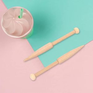 Herramientas de bricolaje para manualidades: Bobina de tapicería personalizada de madera de haya de 17 mm, herramienta de tejido a mano lisa para artesanía, para enrollar hilo en el cuerpo. - Product Image 3