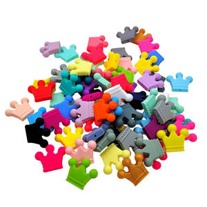 Silicone Grosse Rose Perles Fleur Bébé Dents Sans BPA Rose Bébé Jouets De Dentition Accessoires pour Sucette Chaîne Sans BPA - Product Image 2