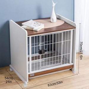 Cage pour chien <span class=keywords><strong>en</strong></span> <span class=keywords><strong>bois</strong></span> de haute qualité avec serrure à ressort, confortable et sécurisée pour chiens de petite et moyenne taille - Product Image 2