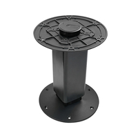 Pied de table pneumatique réglable pour caravane, bateau, camping-car, détachable, en acier léger, noir, fabrication de pieds de table