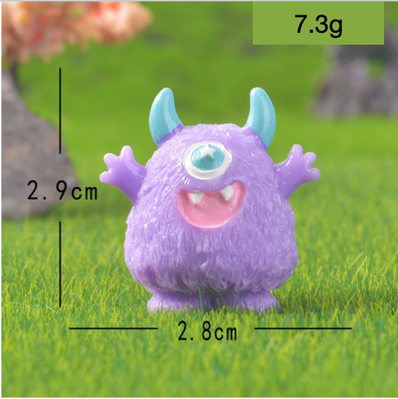 Purple two-horned monster