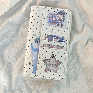 Cuaderno de Hojas Sueltas A6 con Cubierta de Tela con Estampado de Puntos al Estilo Coreano, Cuaderno de Alta Calidad para Hacer Manualidades, Diario Portátil - Product Image 2