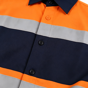 Custom Logo Reflective High Visibility Safety Lightweight Breathable Polyester Short Sleeve - Product Image 6