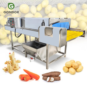 Brush Irish Continuous Cut Onion Potato Vegetable <b>Washer</b> Wash Peel Machine Line Dry Clean for Restaurant - Product Image 1