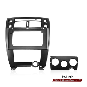 Kit de Reemplazo de Radio DVD con Pantalla Táctil de 10.1 Pulgadas para <span class=keywords><strong>Hyundai</strong></span> <span class=keywords><strong>Tucson</strong></span> (LHD) 2006-2013, Marco Único Negro para el Tablero del Automóvil, ABS - Product Image 1
