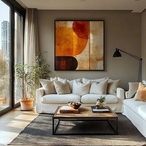 Art mural 3D abstrait contemporain, peinture sur toile pour décoration moderne de la maison et de la galerie - Product Image 5