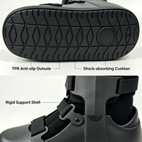 Attelle de cheville gonflable premium ergonomique et légère avec semelle intérieure amovible et lavable en TPR antidérapante pour fracture