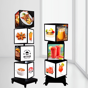 Nhà Máy bán hàng trực tiếp Cubic hiển thị LED hộp đèn xoay Cube menu trình bày hình chữ nhật hình dạng - Product Image 5