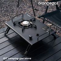 Barbecue multifonctionnel Orangegaz pour l'extérieur, réchaud à gaz portable 2-en-1 IGT pour le camping, réchaud de camping IGT avec table