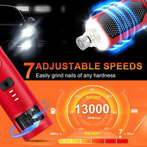 Dog Nail <b>Grinder</b> 7-speed With 360°led Light Super Quiet And Low Vibration Electric Dog Nail Trimmers For Pets Cats Paws Grooming - Product Image 3