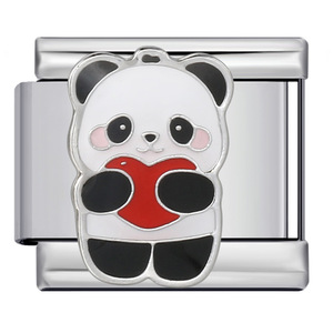 <b>Cute</b> Panda Chinese Style <b>Bracelet</b> Stainless Steel Gold Plated Modular Watch Strap Chain Unisex Gift Jewelry - Product Image 3