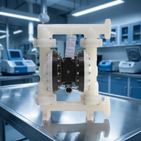 Pompe AODD à double diaphragme pneumatique de haute qualité pour transfert de liquides acides chimiques de 2 pouces, PD20P-FPS-PTT, alimentée par l'air