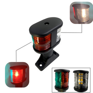 Feu de navigation LED 360 degrés pour bateau, lampe de signalisation marine rouge, verte, blanche - Product Image 1