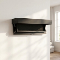 Étagère murale flottante moderne en bois avec rangement, étagère à vue dégagée au design discret, support mural compact pour armes à feu