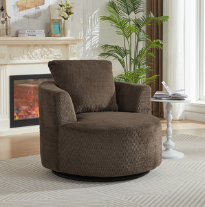 Compressible 360 Swivel Leisure Chair Modern Comfort <b>Seating</b> for Living Room Bedroom Apartment Office - Product Image 2
