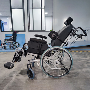 Silla de ruedas manual Ky997 plegable, ligera, reclinable y ajustable para niños y personas con discapacidad. - Product Image 3