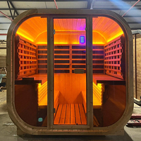 Sauna à vapeur sèche naturelle haute performance avec chaise longue confortable pour la détente quotidienne à domicile
