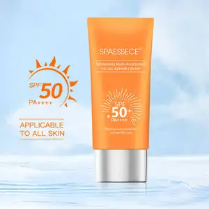 OEM organik nemlendirici beyazlatma SPF 50 güneş kremi özel etiket UV blok güneş koruma onarım Niacinamide yüz kremi