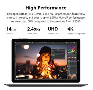 Máy tính bảng CHUWI Hi10 X 10.<span class=keywords><strong>1</strong></span> inch, màn hình IPS 1920*1200, 2 trong <span class=keywords><strong>1</strong></span>, vi xử lý Intel <span class=keywords><strong>Celeron</strong></span> N4100 lõi tứ, RAM 6GB, bộ nhớ 128GB, hệ điều hành Windows 10, Wifi 2.4G/5G, máy tính bảng dành cho trẻ em - Product Image 3