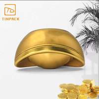 Boîte en étain personnalisée en forme de lingot d'or de luxe pour biscuits, chocolats, bonbons et cadeaux