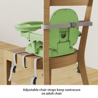 Chaise haute pliable en plastique de haute qualité pour bébé, siège rehausseur pour bébé, utilisation intérieure et extérieure, design moderne et sécurisé