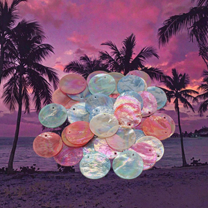 5 Colors Natural Flashing Capiz <b>Shell</b> Round Loose <b>Beads</b> Necklace DIY Jewelry Accessories hand crafted inida - Product Image 3
