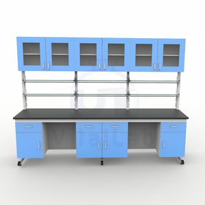 Mesa de Laboratorio Económica Moderna con Marco en H para Escuela, Universidad, Comercial, Banco de Trabajo de Laboratorio con Marco de Acero, Patas Ajustables, Laboratorio de Farmacia, Epoxi - Product Image 2