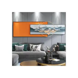 Pintura abstracta DIY, sofá minimalista moderno, luz de TV, pintura de pared de lujo, pintura de pared tridimensional