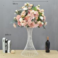 Boule de fleurs artificielles pour centre de table de mariage, décoration de table de mariage