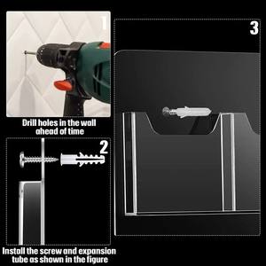 Espositore da Parete per Volantini, Porta Menu, Porta Brochure in Acrilico Pieghevole, Supporto Pubblicitario - Product Image 6